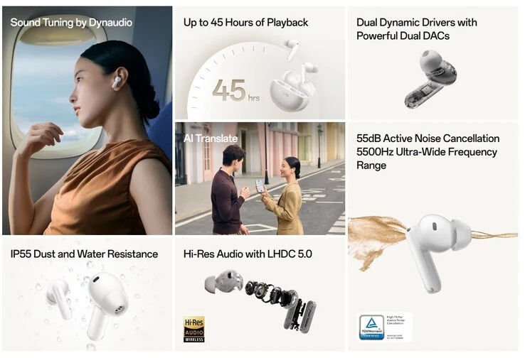Oppo Enco X3s: Wireless Earbuds with 55dB ANC & Live Translation
