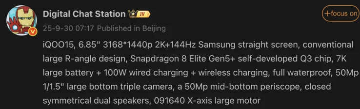 iQoo 15 Camera Samples Highlight Zoom Features and Specs Leak