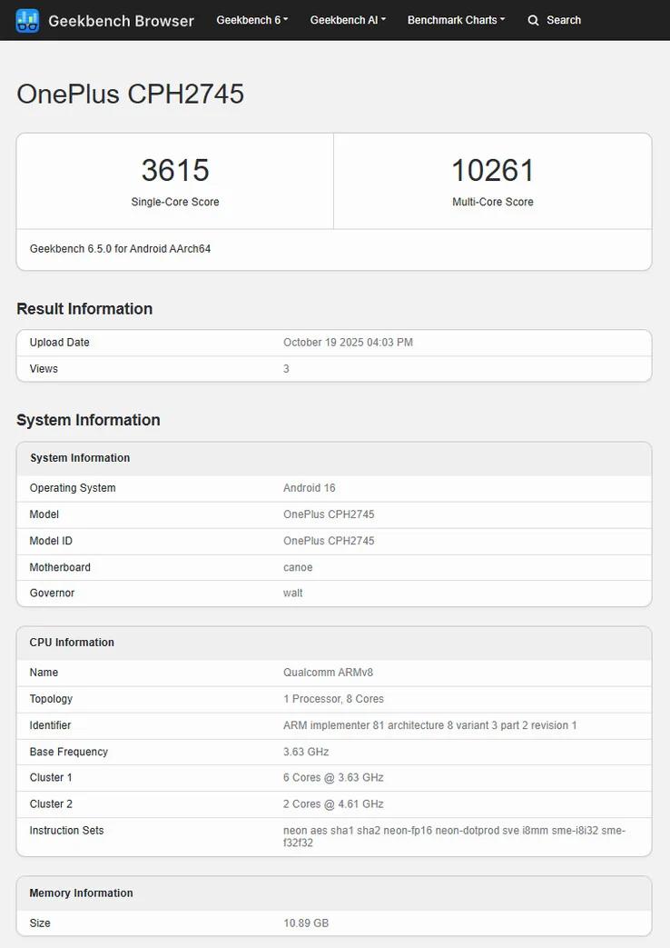 OnePlus 15 Global Model Shines in Early Benchmarks Ahead of Release