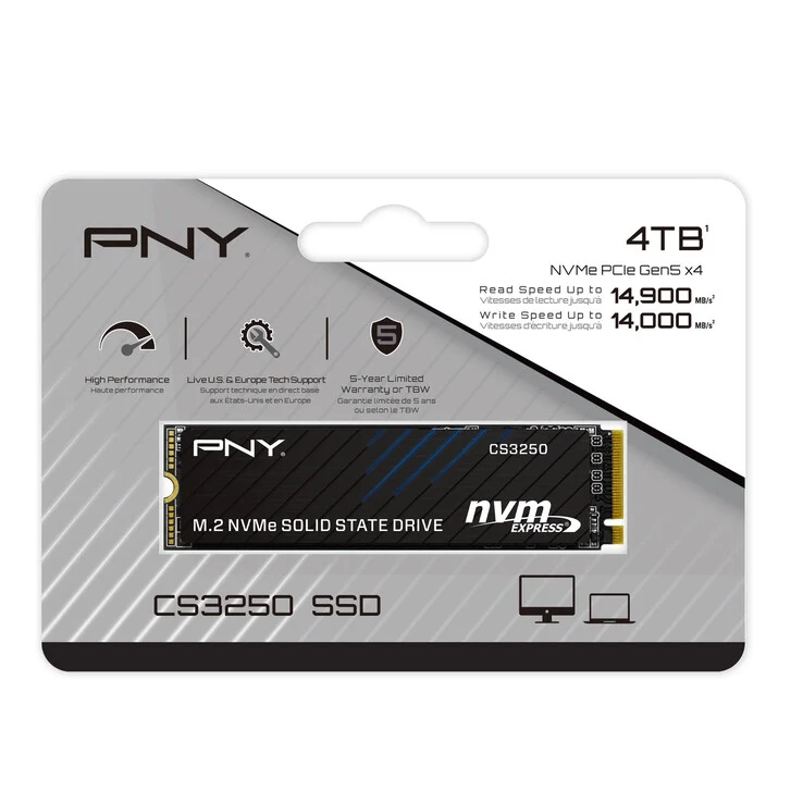 PNY CS3250 PCIe 5.0 SSD: Fast Storage in Two Models