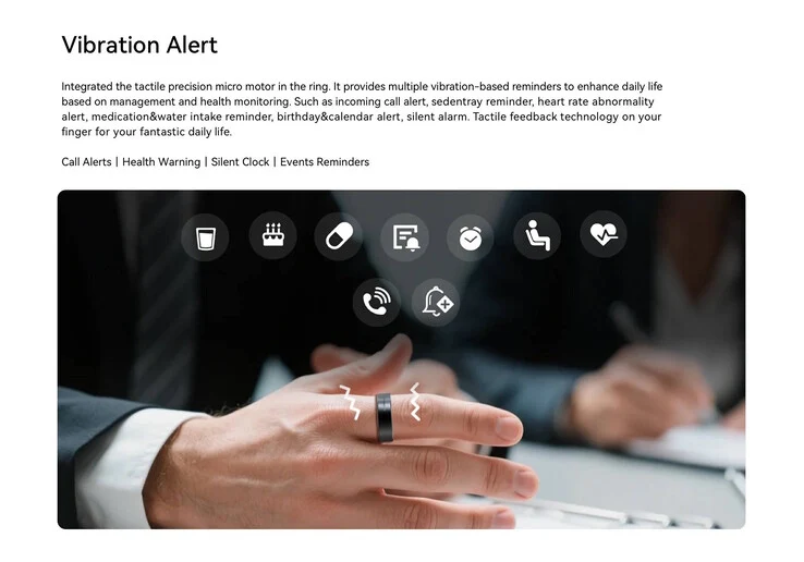 Affordable Vibe Smart Ring: Touch Controls & Vibration Alerts