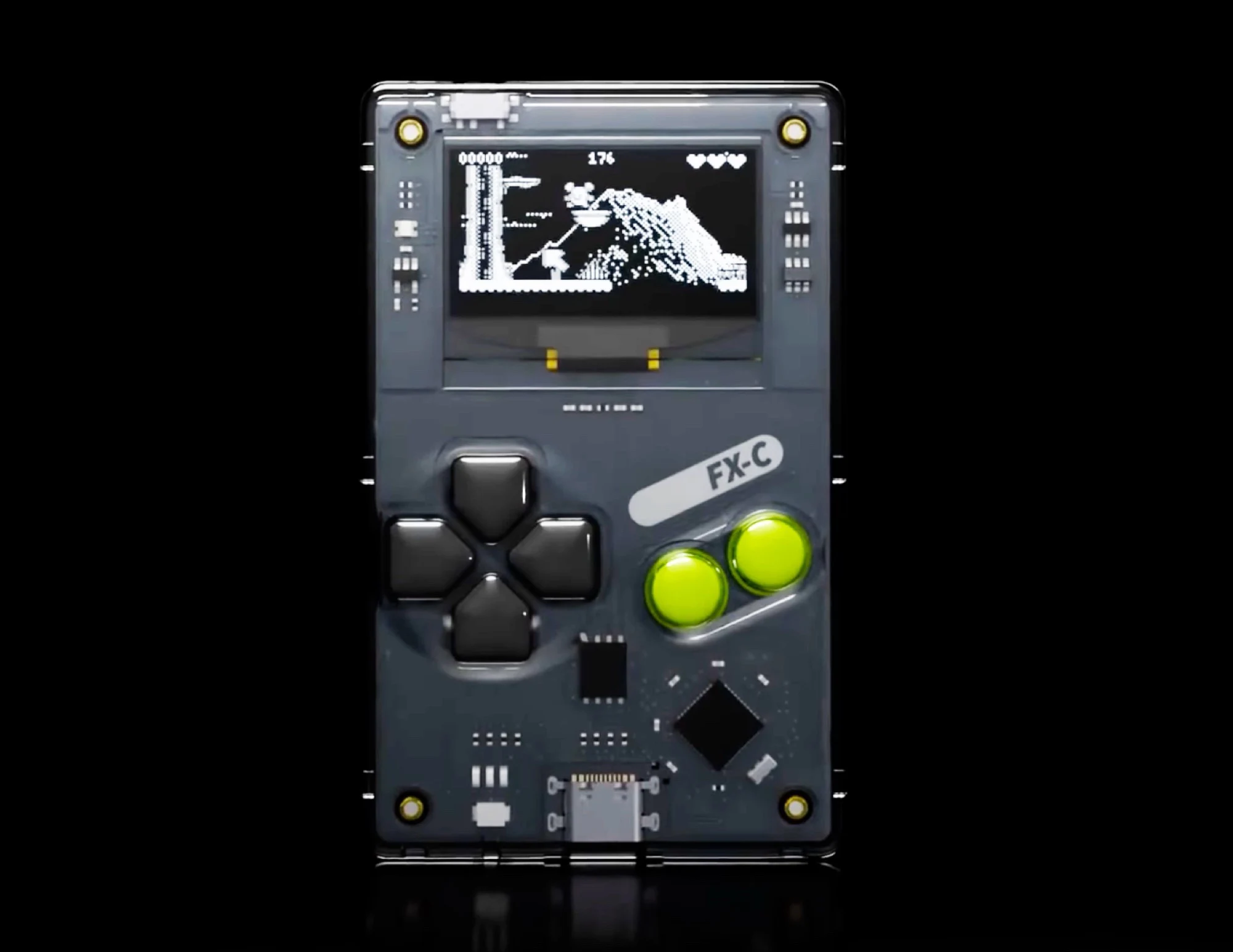 Arduboy FX-C Handheld: OLED, 300 Games, Multiplayer Fun