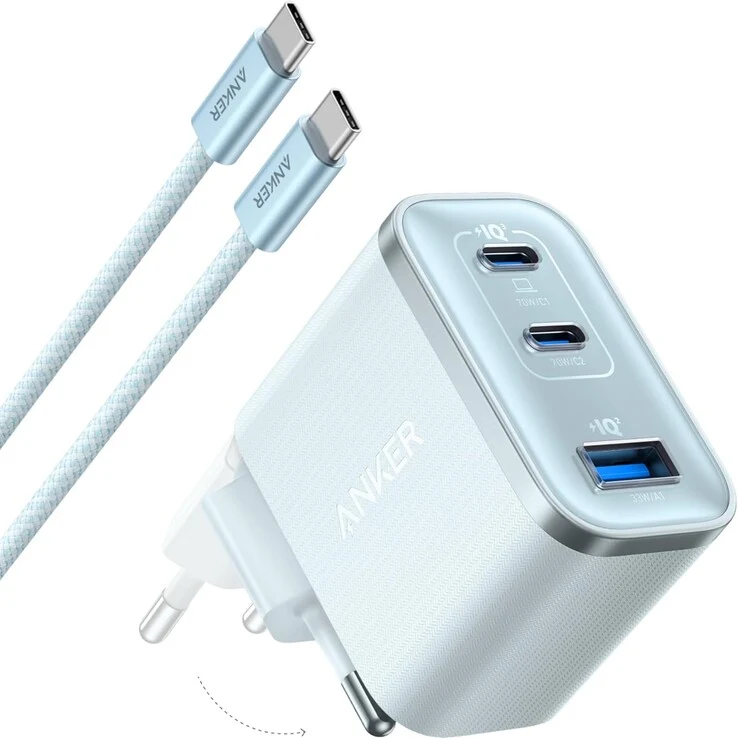Anker Unveils New Compact 70W 3-Port Charger for Fast Charging