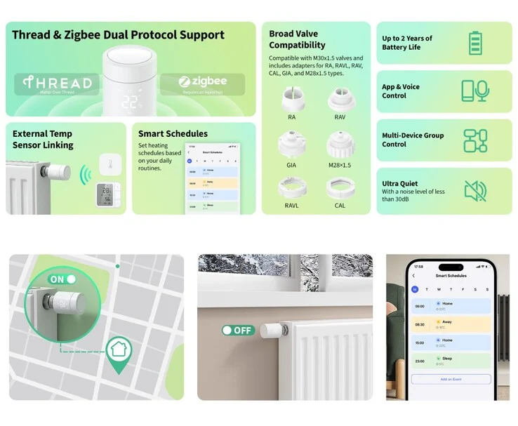 Smart Energy-Saving Control with Aqara W600 Thermostat for €49.99