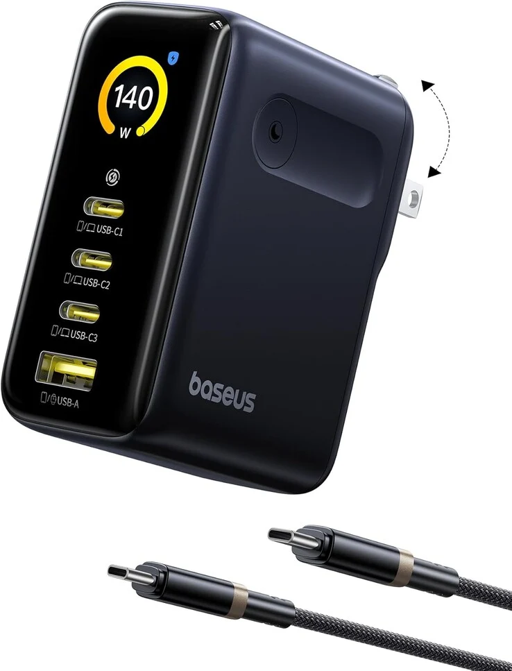 Baseus 140W Fast Charger with Digital Display Now Available