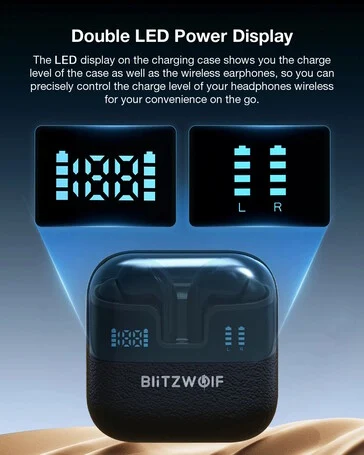 BlitzWolf BW-FYE17: 4 Wireless Earbuds with Charging Case for $26