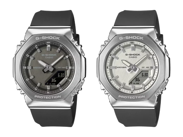New Casio G-Shock Metal Bezel Watches with Crosshatch Dial