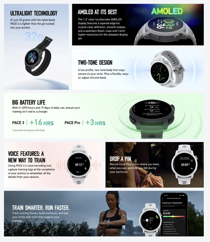 Coros Pace 4: New Runners Smartwatch with AMOLED Display & Battery Boost