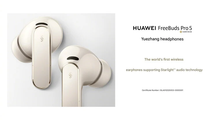 Huawei Launches FreeBuds Pro 5 Earbuds with Lossless Audio