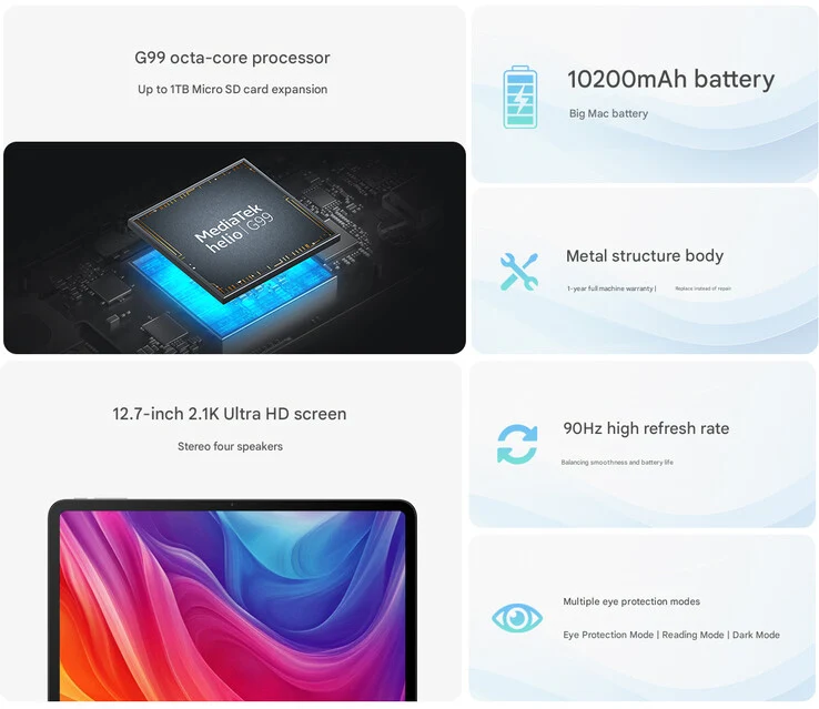 Lenovo Launches Affordable 12.7-Inch Tablet with Big Battery