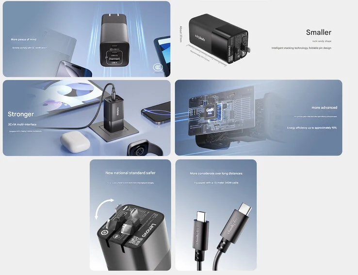 Affordable Lenovo ThinkPlus 3-Port Charger with 100W Fast Charging