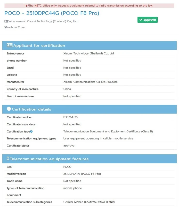 Xiaomi Poco F8 Pro Global Release Confirmed by Online Certification