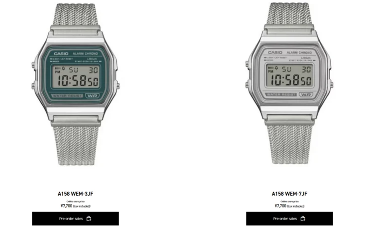 Affordable Casio A158 Classic Watches Available for Pre-Order