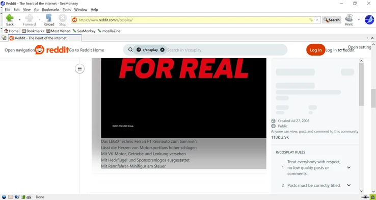 SeaMonkey 2.53.22 Drops 32-Bit Support, Ignores Reddit