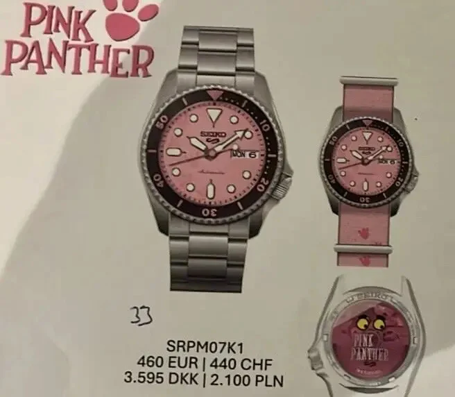 Leaked Image Reveals New Seiko Pink Panther Watch Design