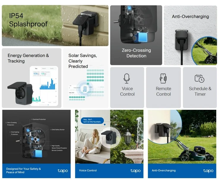 TP-Link Tapo P410M: Weatherproof Smart Plug for Matter, Alexa, Google Home