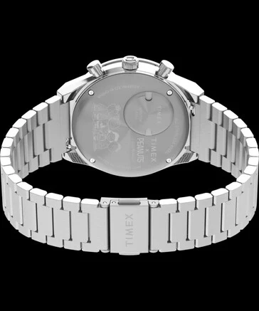 New Timex Stainless Steel Chronograph with Snoopy Sub-Dials