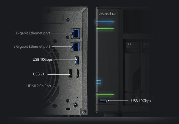 Asustor Lockerstor Gen2+ NAS: Intel, Dual 5GbE, 212TB Storage