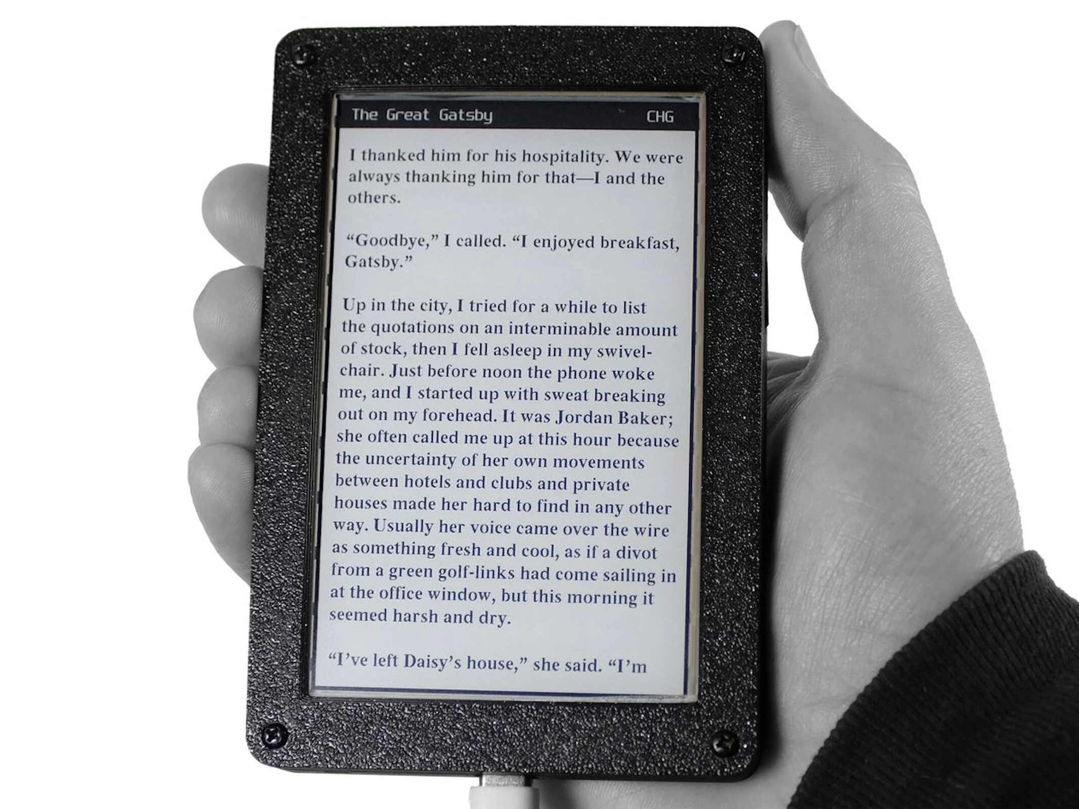 Customizable Minimalistic E-Book Reader with E-Ink Display