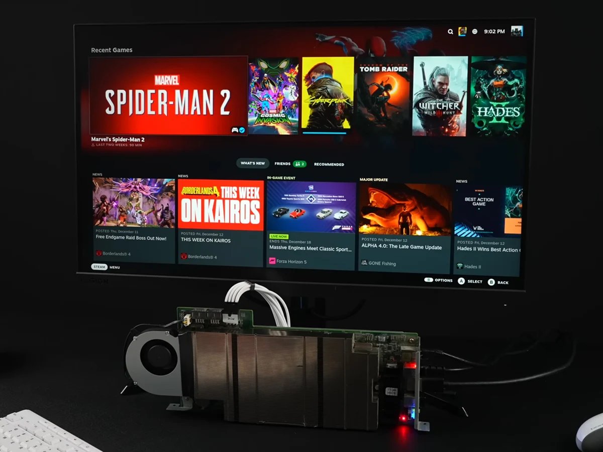 Affordable Steam Machine with Modified PS5 APU Board by Bazzite