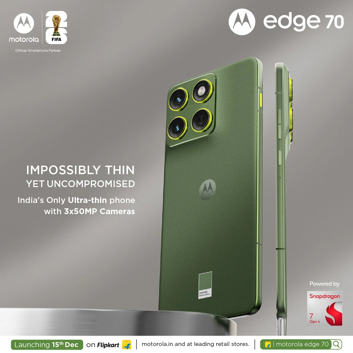 Motorola Edge 70 Launching in India on December 15