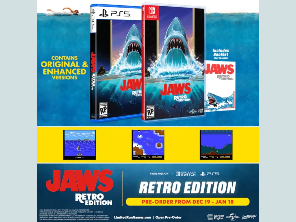 Jaws: Retro Edition for PS5 & Switch Revives NES Classic Game