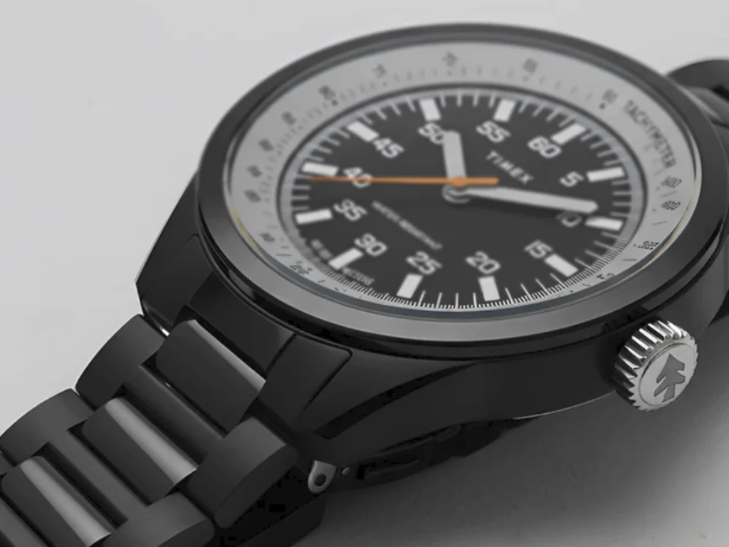 Timex x Huckberry Black Max 1979 Reissue with Stainless Steel Bracelet