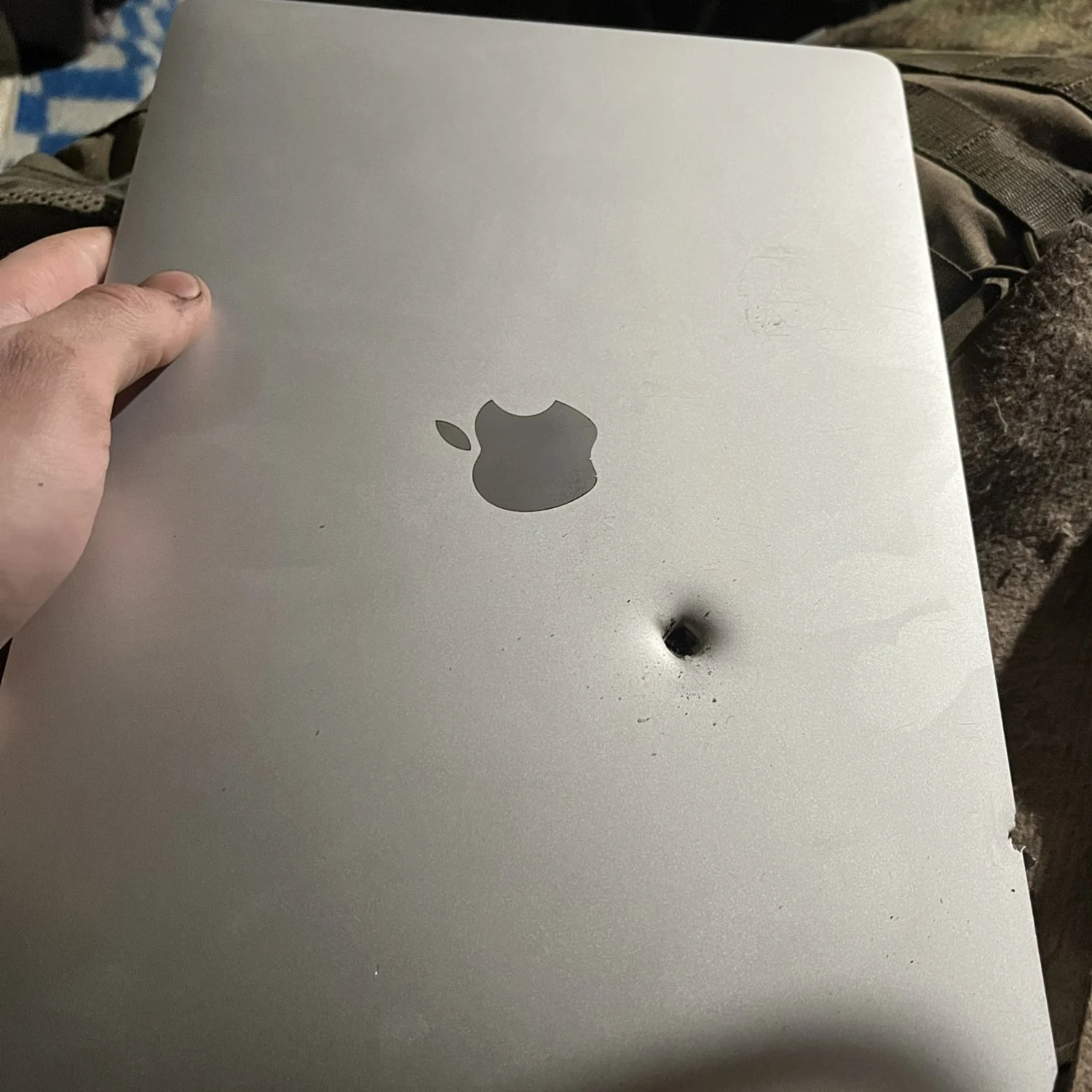 MacBook Air Saves Ukrainian Soldier from Shell Fragment Attack