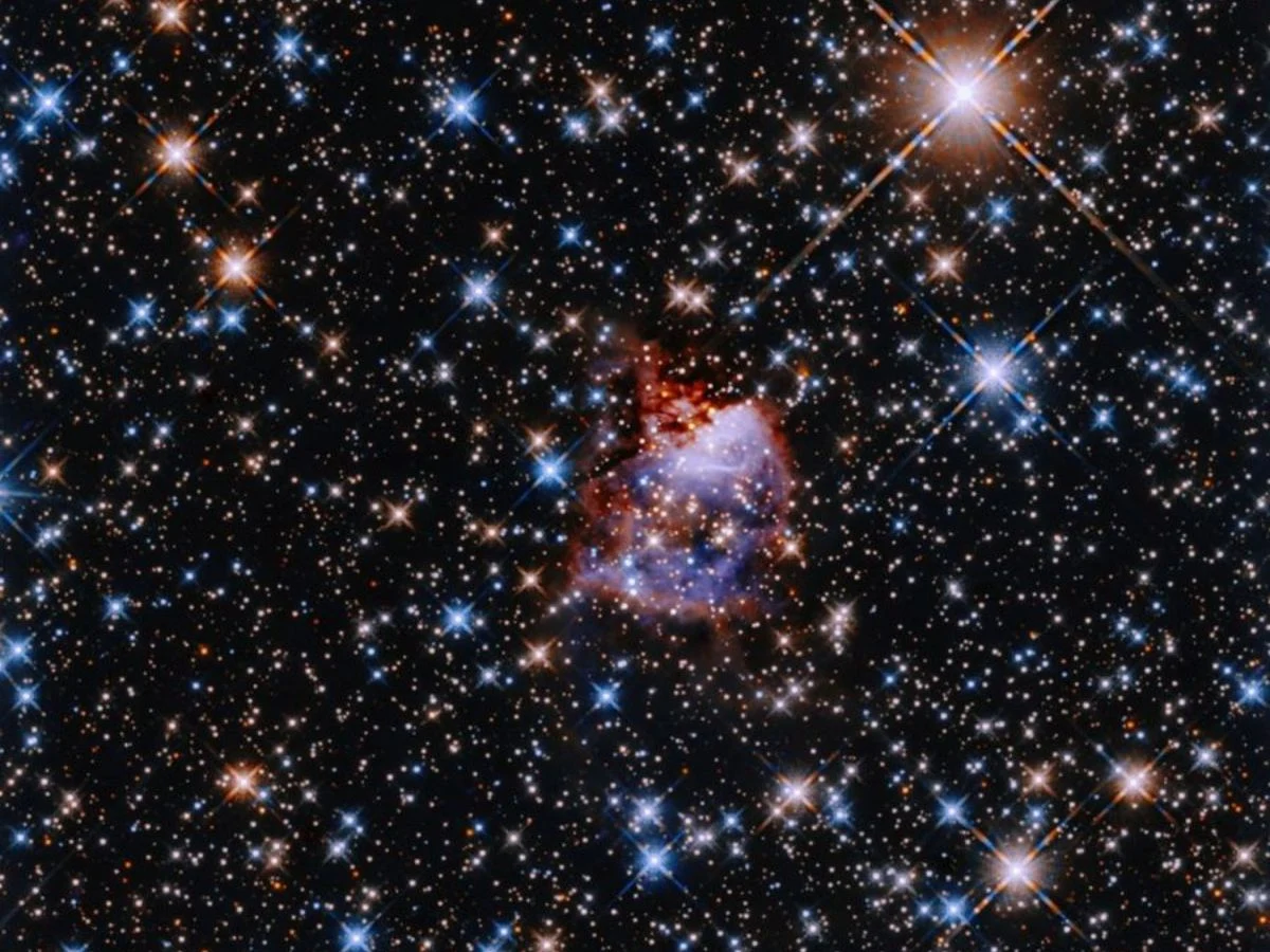 Hubble Finds Hidden Young Stars Behind Thick Dust Clouds