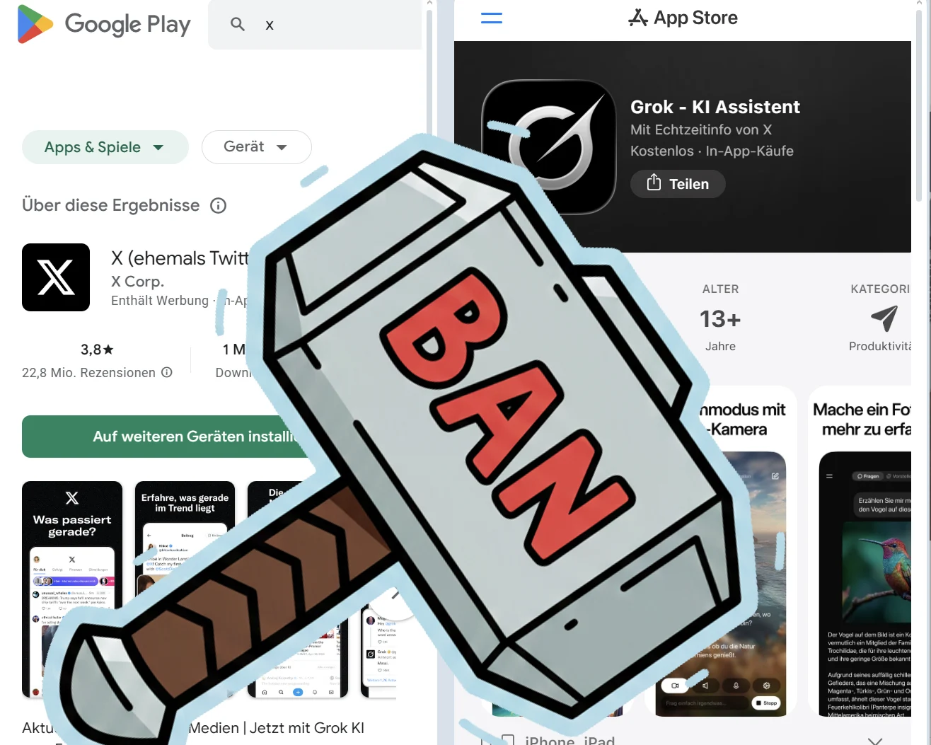 US Senators Demand Removal of X and Grok from App Stores