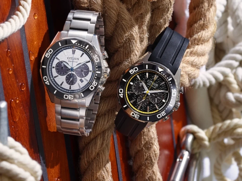 Citizen Launches Two Angular Bezels Eco-Drive Chronographs