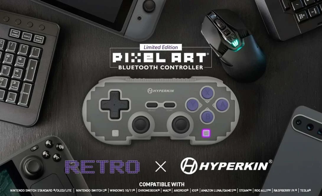 Hyperkin Launches Retro Pixel Art Wireless Controller Alternative