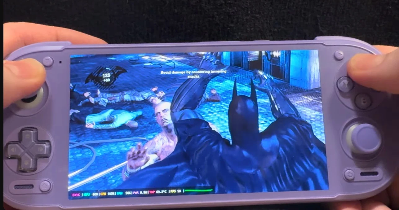 Retroid Pocket 6 Gameplay: Batman Arkham Asylum at 60fps