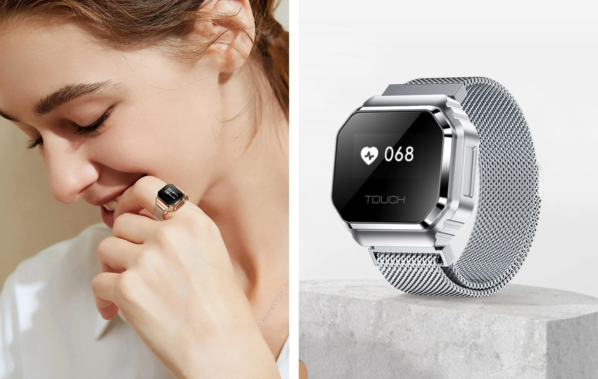Rogbid Fusion: Smart Ring & Mini Smartwatch in One Device