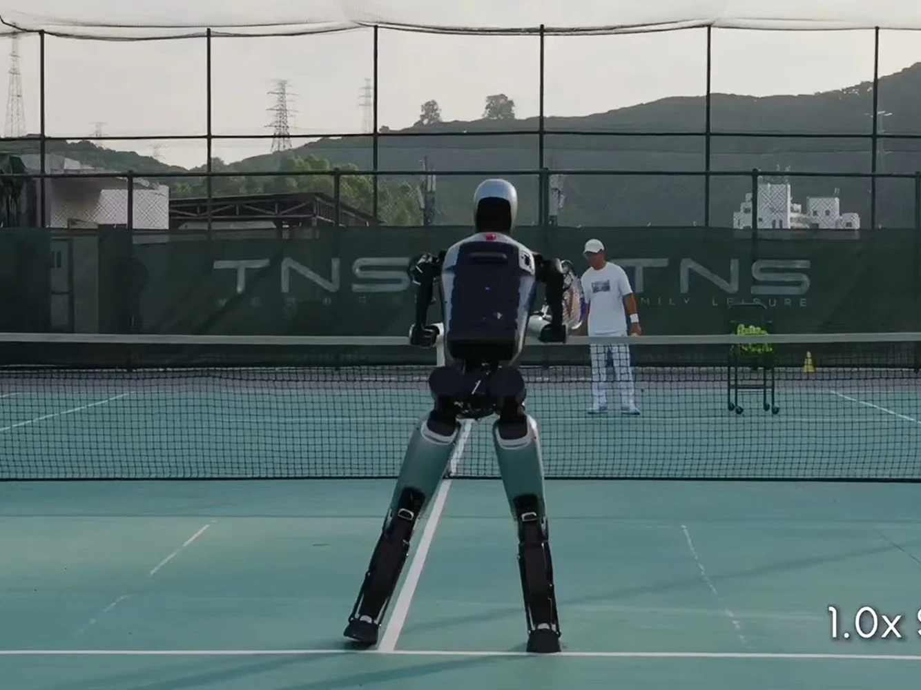 Humanoid Robot Plays Tennis Against Human in Exciting Video