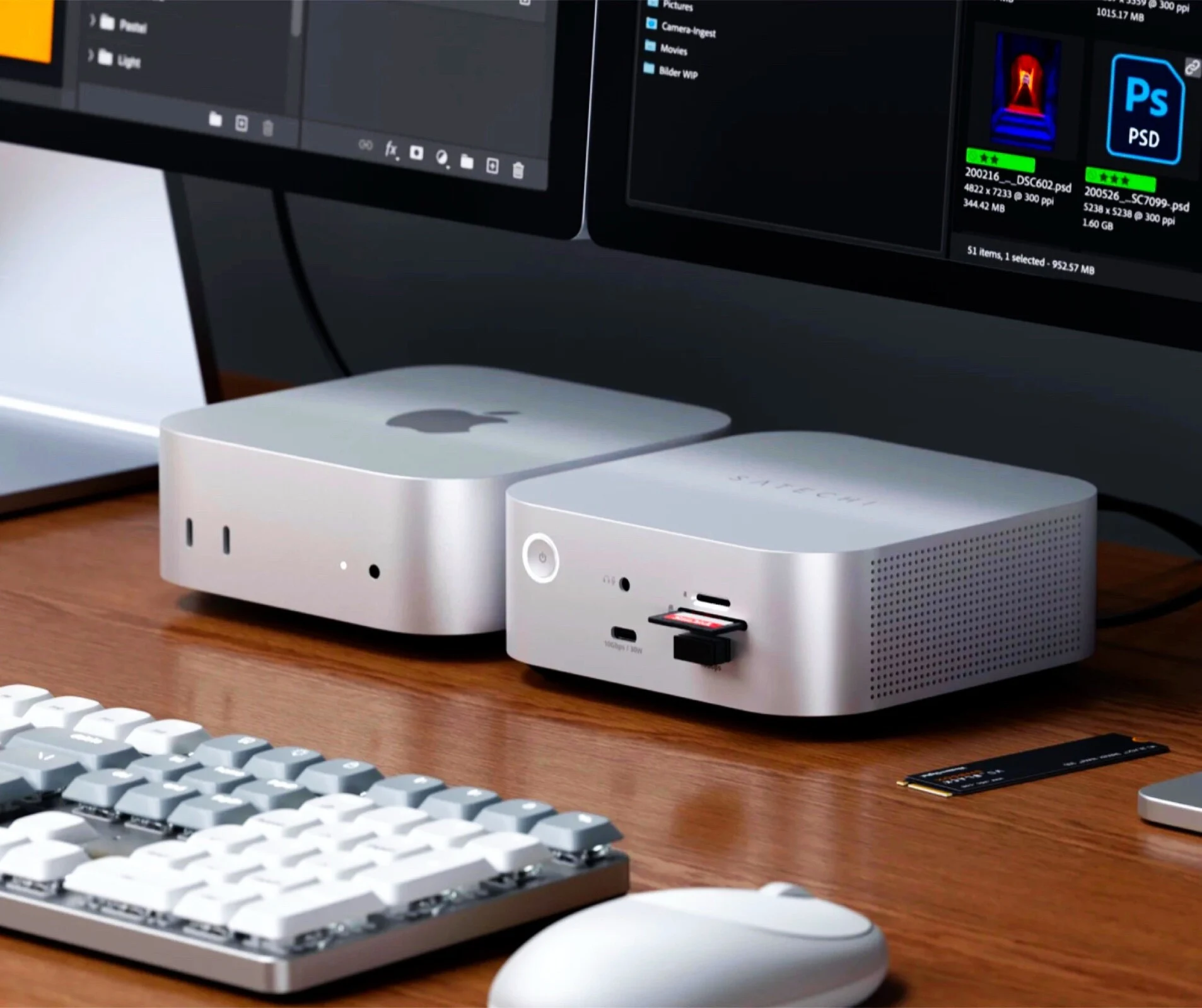 Satechi CubeDock: Thunderbolt 5 Dock for Mac Mini with M.2 SSD