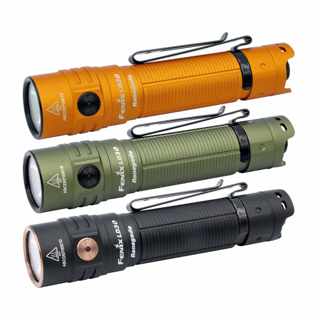 Fenix LD30 EDC Flashlight: 222 Yards Range & USB-C Battery