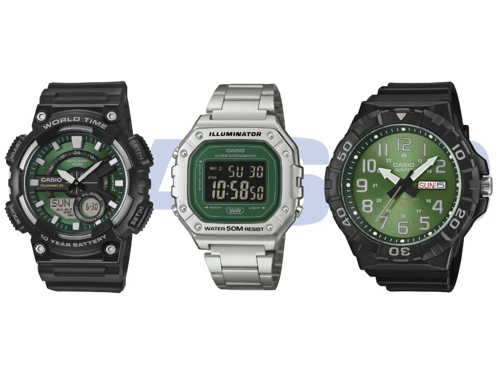 Casio Unveils Three Green Watches with 10-Year Battery, From $39