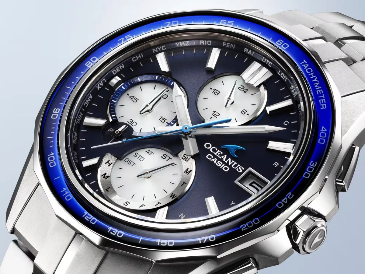 Casio Unveils New Oceanus Watch with Stunning Sapphire Bezel