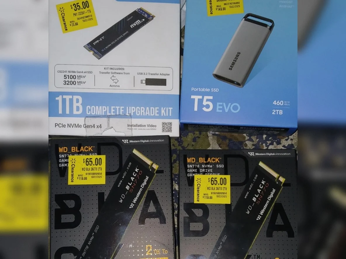 Walmart Shopper Gets 7TB SSDs Worth $1,266 for Only $210