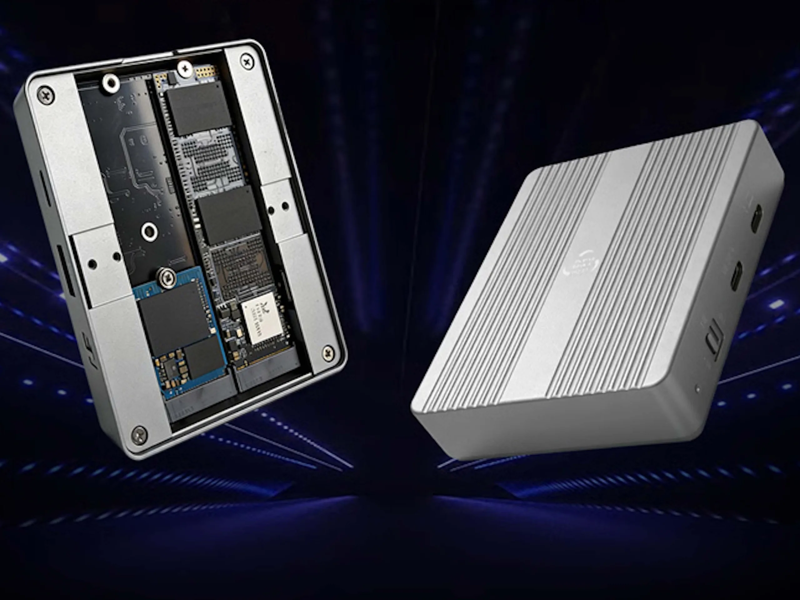 YZG-X1 External Enclosure for Two M.2 2280 SSDs, Up to 8TB
