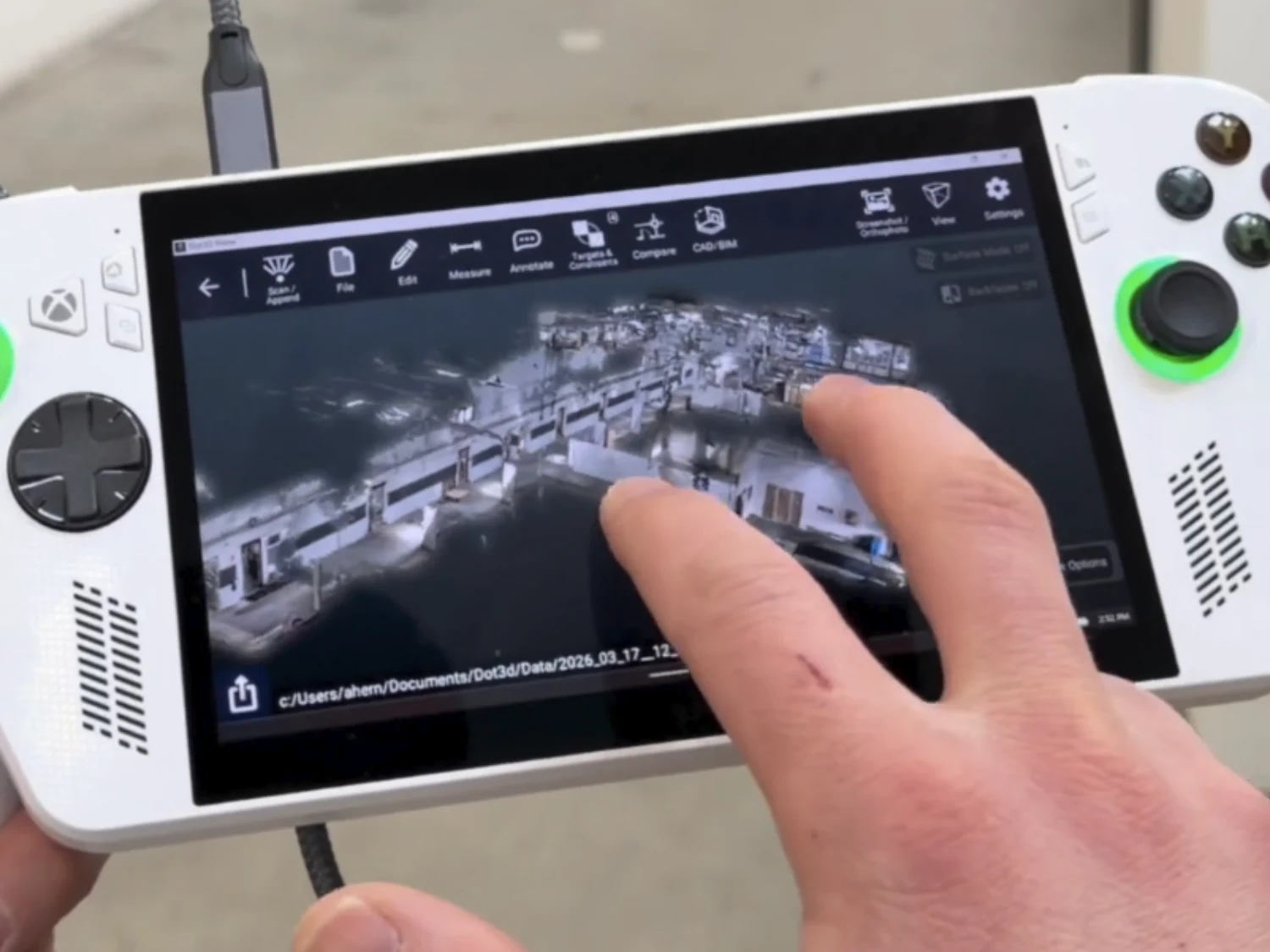 Asus ROG Xbox Ally X: Portable 3D Scanner for Real-Time Mapping