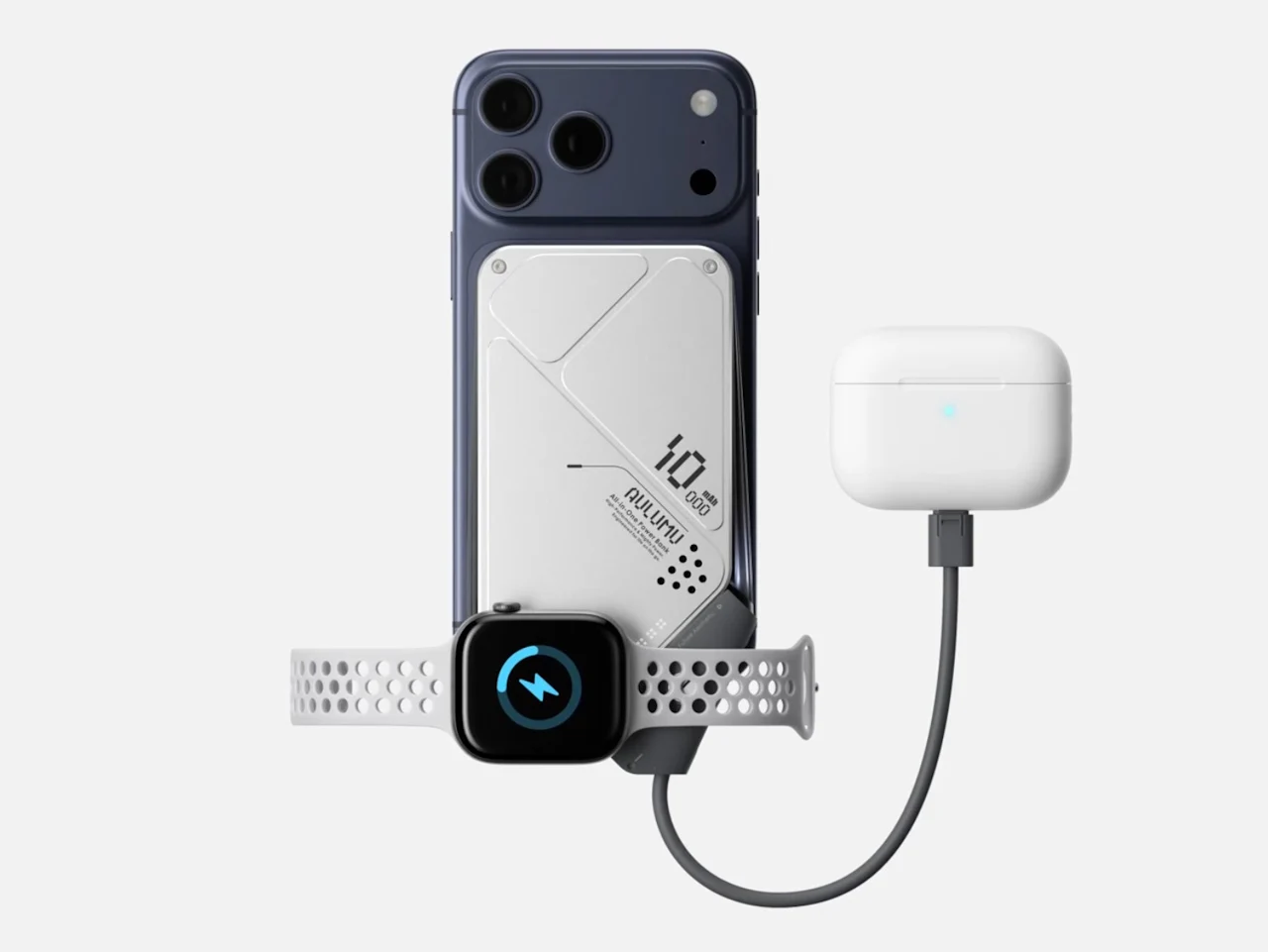 Aulumu M10 Power Bank: Dual Magnetic Wireless Charging & USB-C