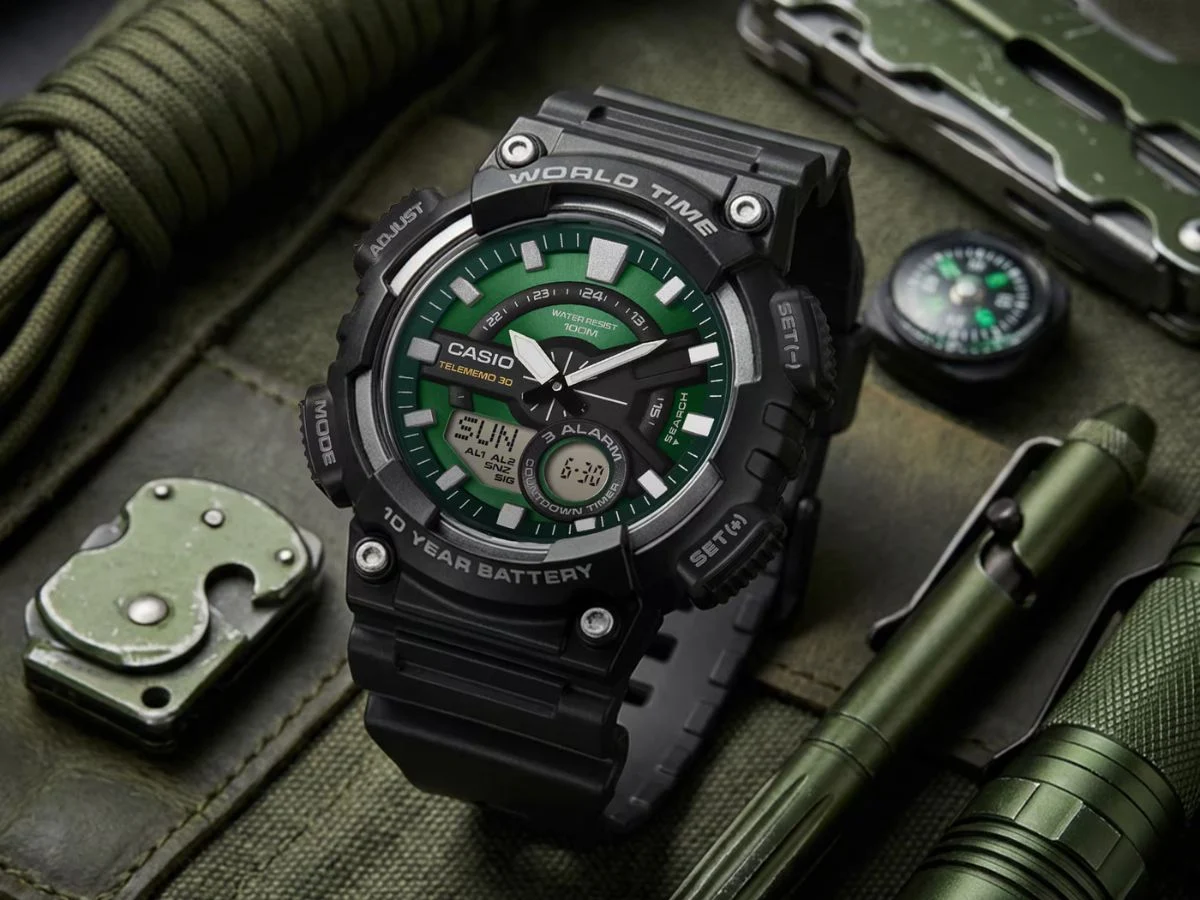 Casio AEQ110 Classic Green Dial Watch Now Available in the US