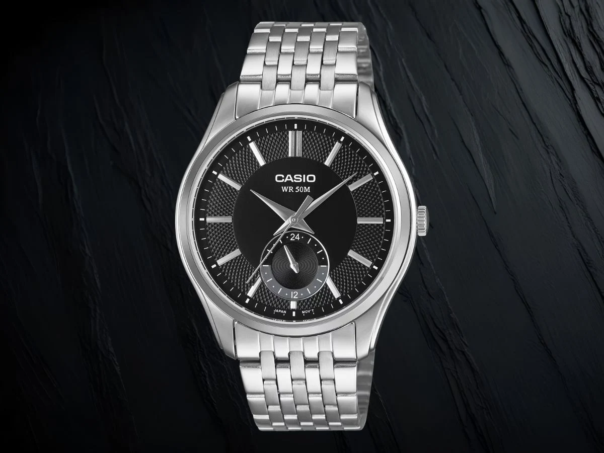 Casio Launches Slim Metal Watches Featuring 24-Hour Sub-Dial
