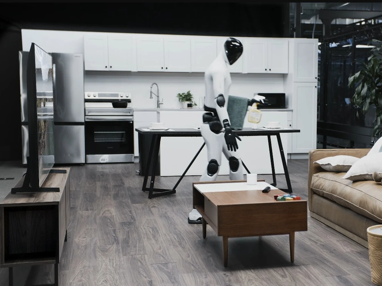 Helix 02 Humanoid Robot Cleans Living Room Autonomously