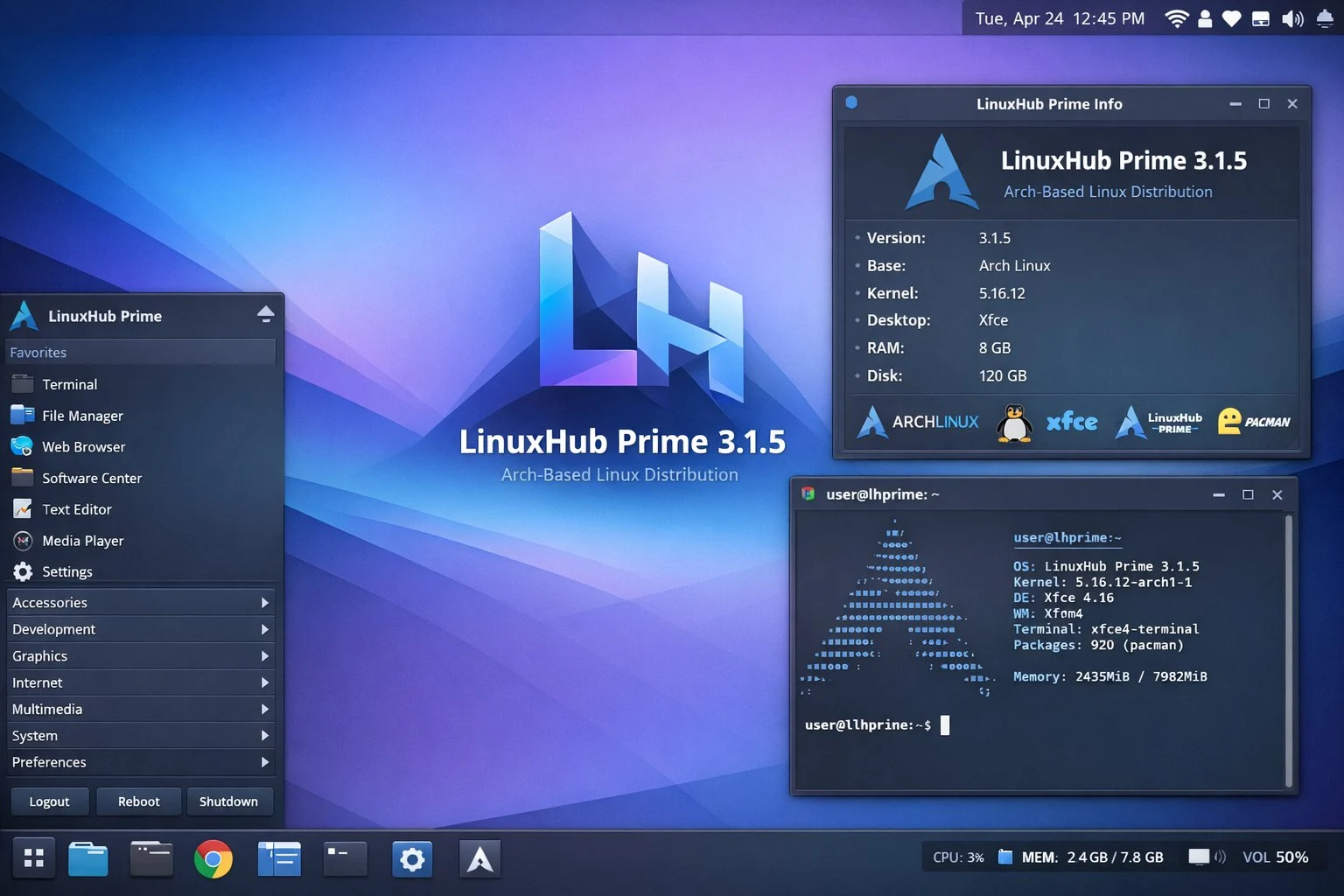 Arch-based LinuxHub Prime 3.1.5: New Updates and Fixes Released