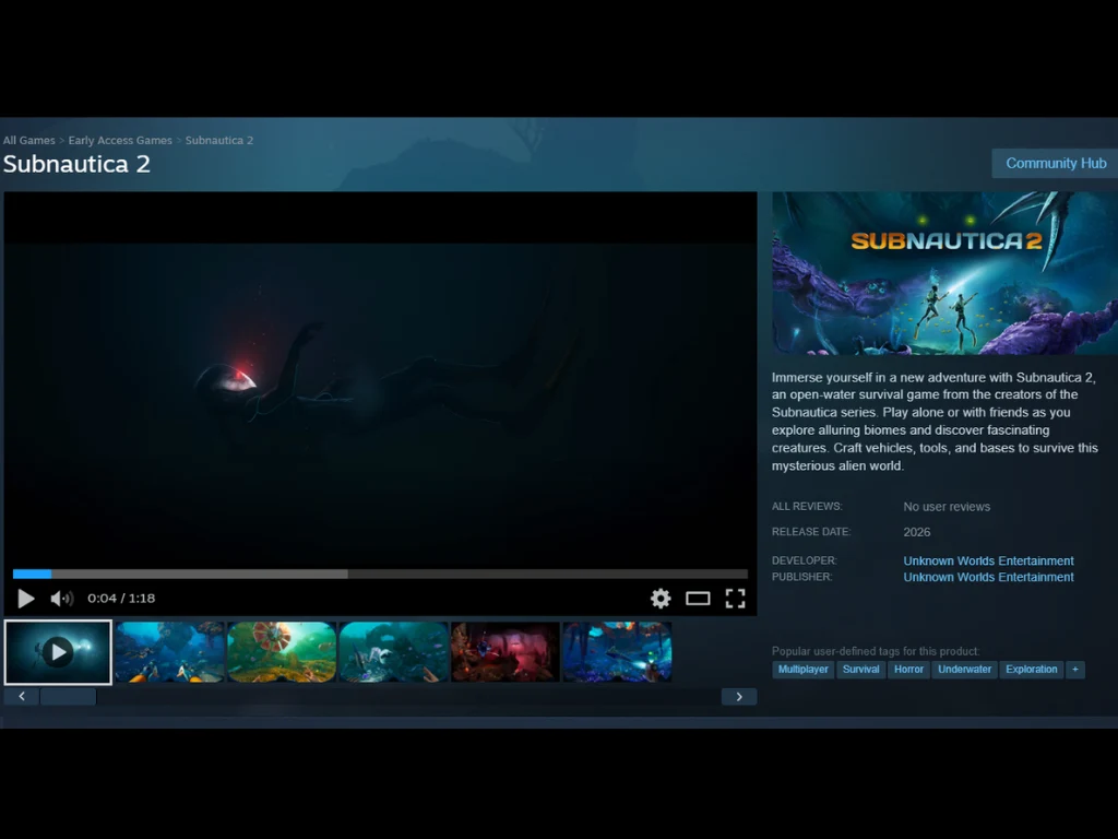 Subnautica 2 Developer Unknown Worlds Drops Krafton as Publisher on Steam, Epic & Xbox