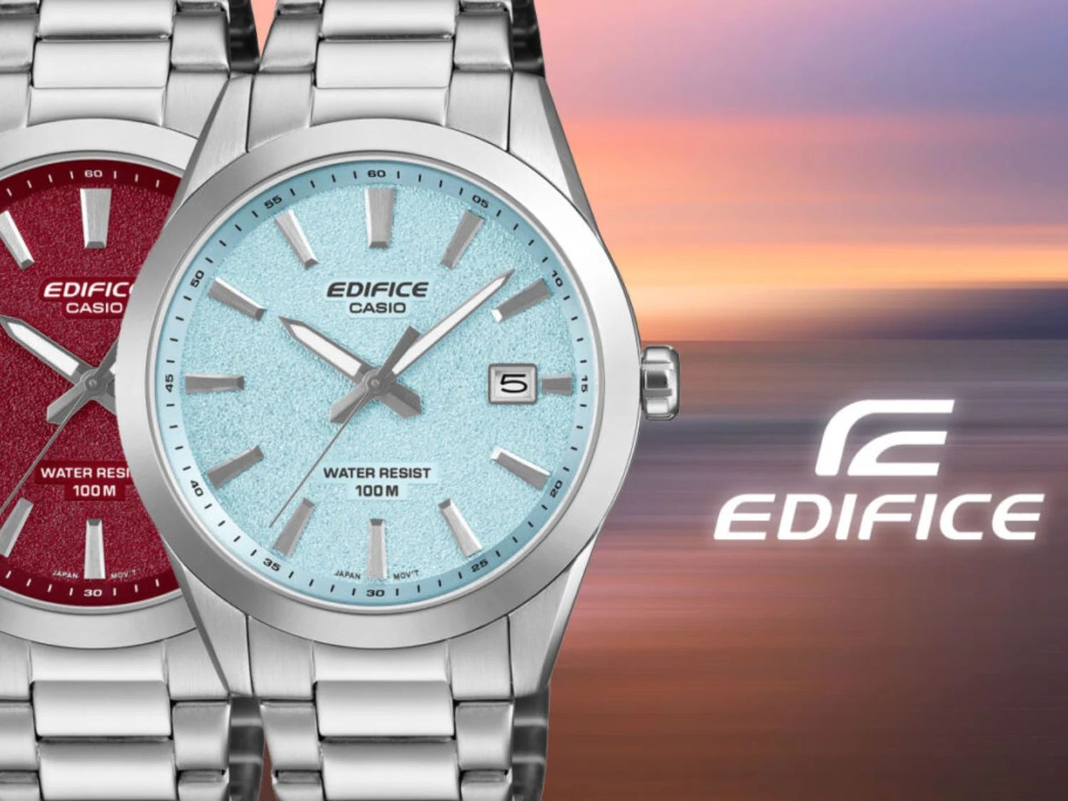 Casio Edifice EFV-160D Watches with Crystalline Dial Textures