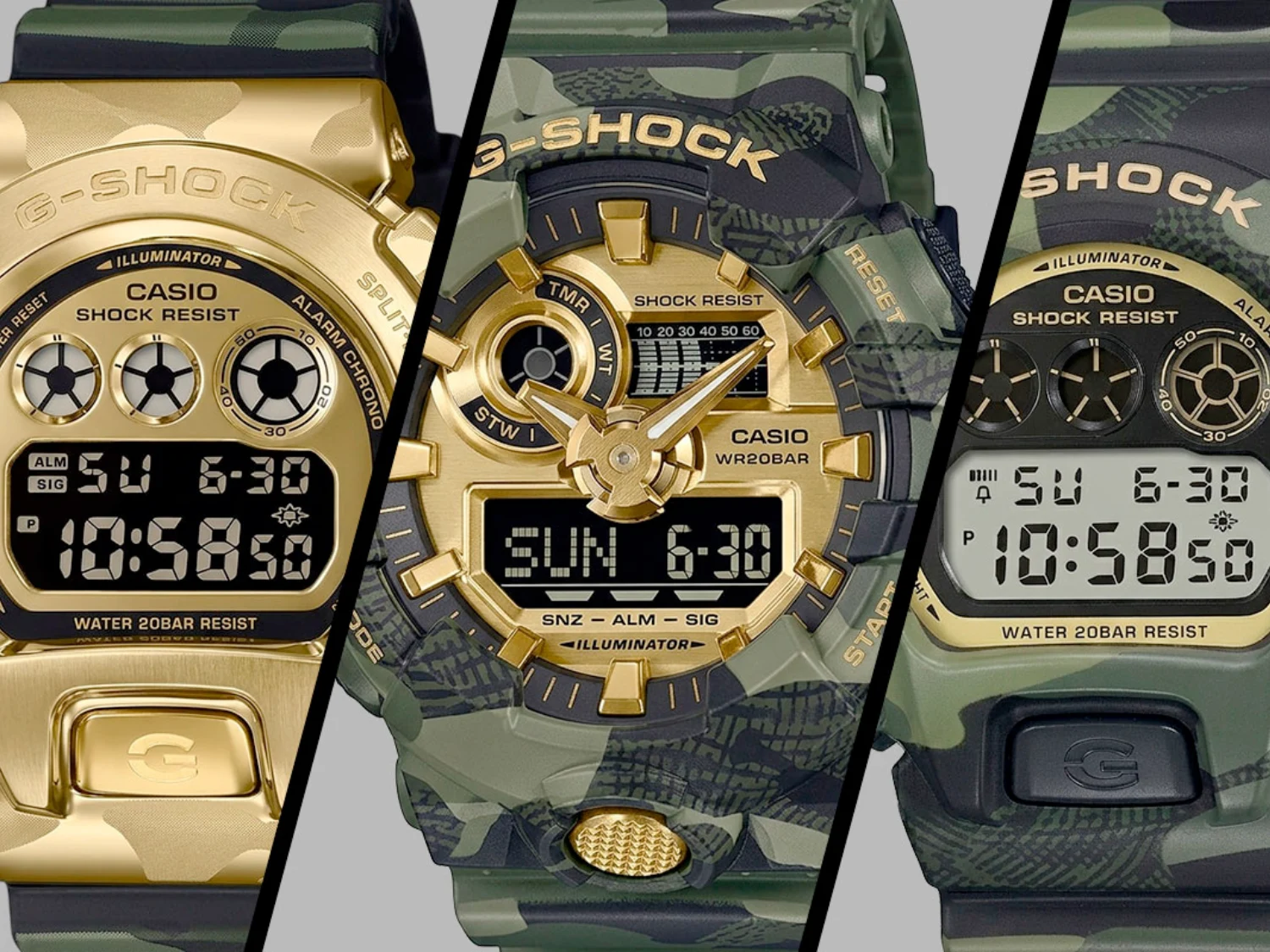 Casio G-Shock Camo and Gold Watches: June Launch Preview